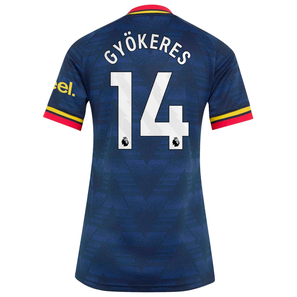 Arsenal adidas Away Shirt 2026-27 - Womens with Gyökeres 14 printing — view 3