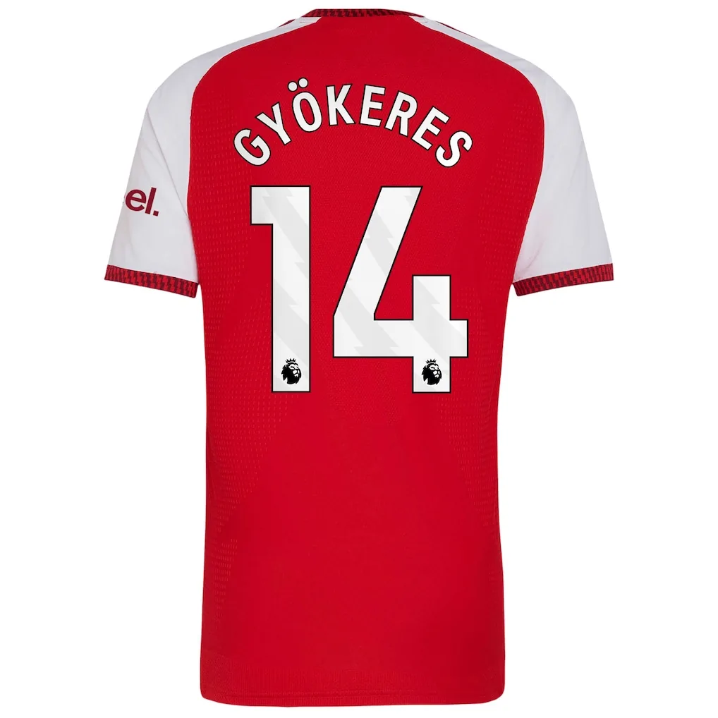 Arsenal adidas Home Authentic Shirt 2026-27 with Gyökeres 14 printing — view 3