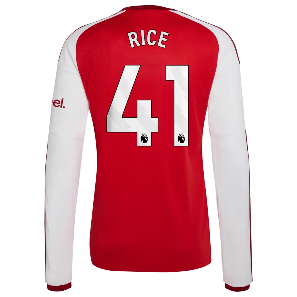 Arsenal adidas Home Shirt 2026-27 - Long Sleeve with Rice 41 printing — view 3