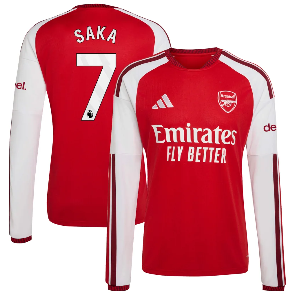 Arsenal adidas Home Shirt 2026-27 - Long Sleeve with Saka 7 printing — view 1