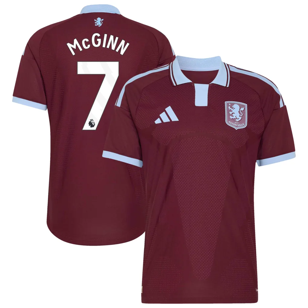 Aston Villa adidas Home Authentic Shirt 2026-27 with McGinn 7 printing