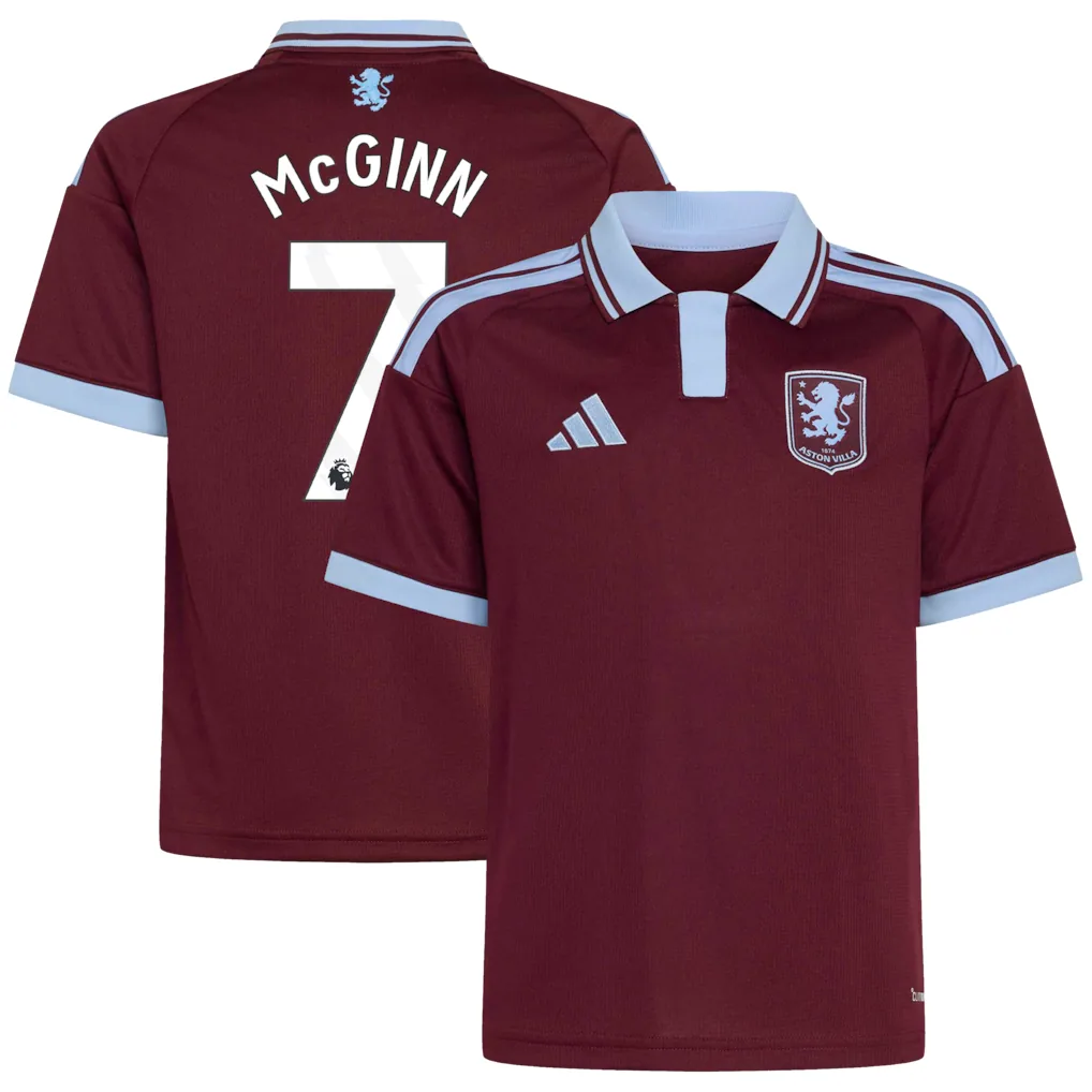 Aston Villa adidas Home Shirt 2026-27 - Kids with McGinn 7 printing
