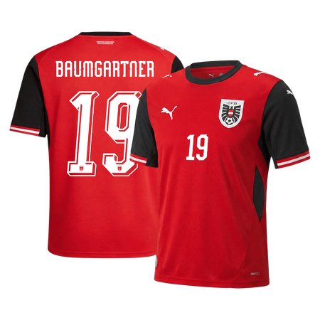 BAUMGARTNER #19 Austria Home Soccer jersey World Cup 2026 — view 1