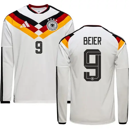 BEIER #9 Germany Home Long Sleeve Soccer jersey World Cup 2026