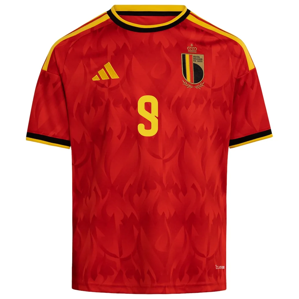 Belgium Home Shirt 2026 - Kids with Lukaku 9 printing soccer set, Includes jersey and shorts — view 2