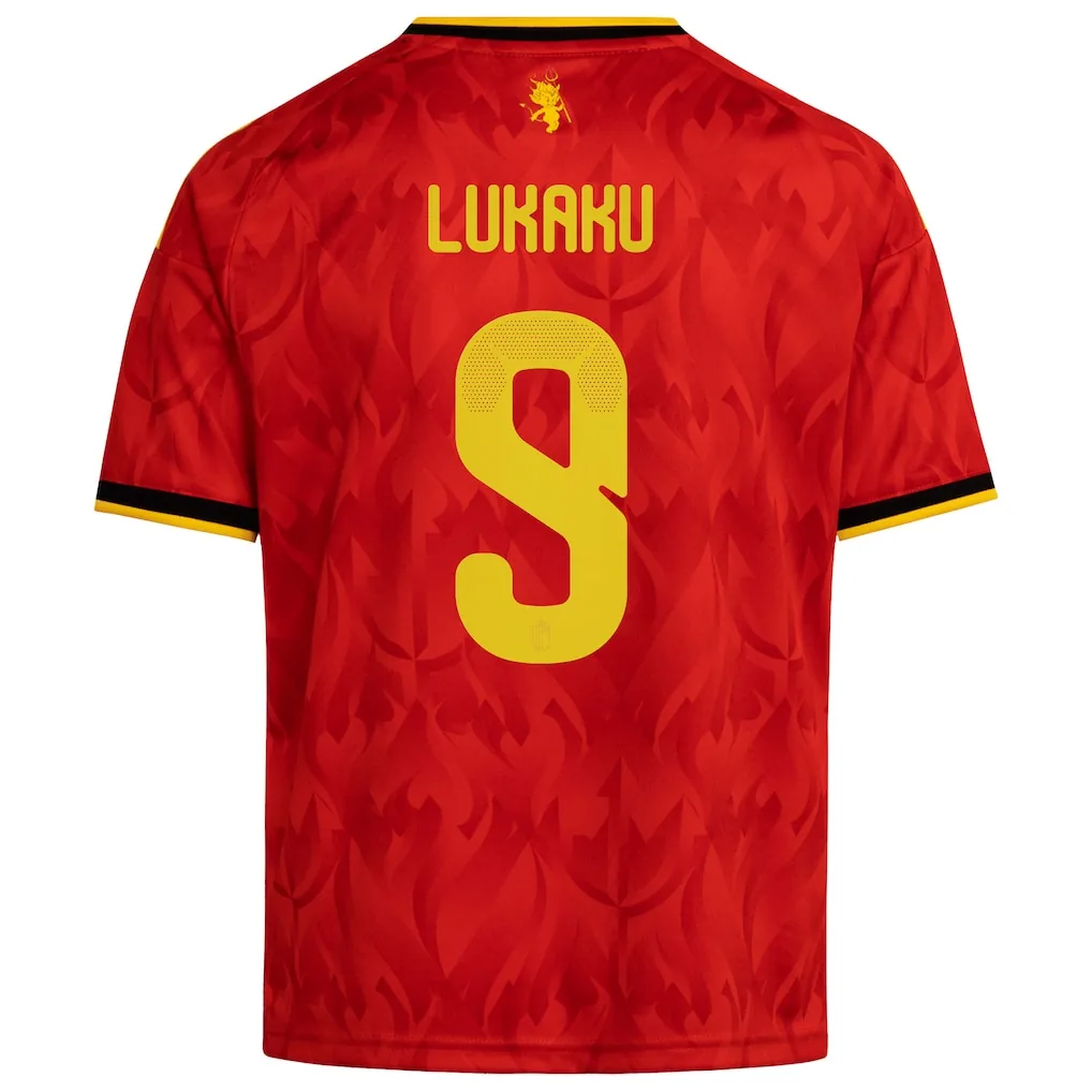 Belgium Home Shirt 2026 - Kids with Lukaku 9 printing soccer set, Includes jersey and shorts — view 3