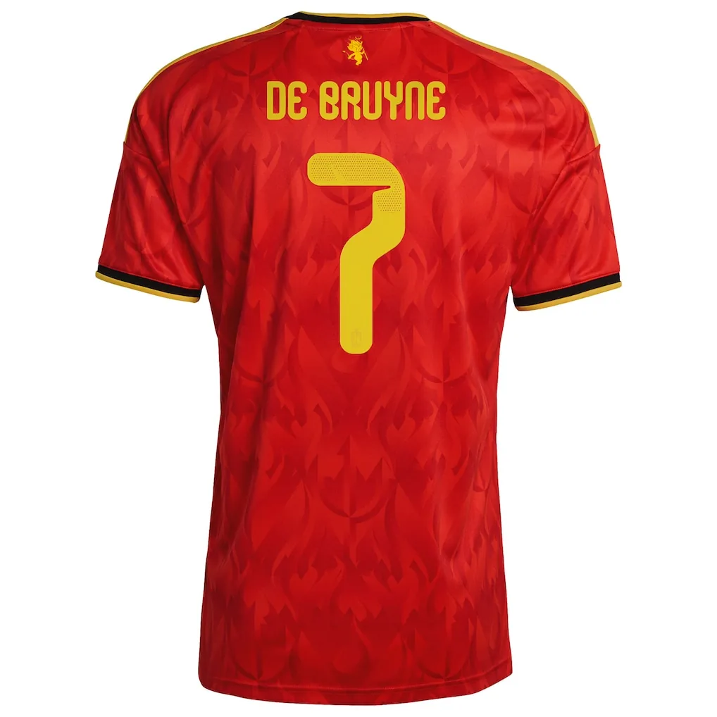 Belgium adidas Home Shirt 2026 with De Bruyne 7 printing — view 3