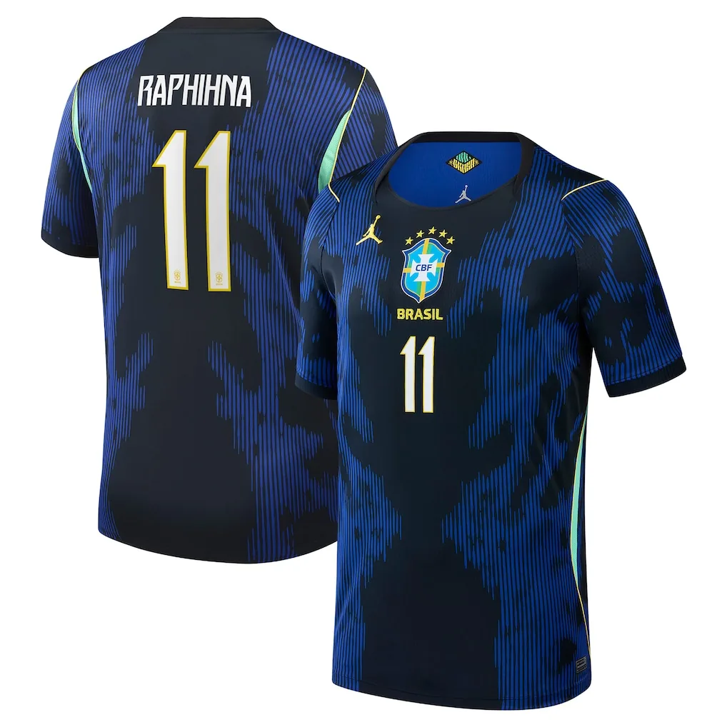 Brazil Jordan Stadium Away Shirt 2026 - Kids with Raphinha 11 printing — view 1
