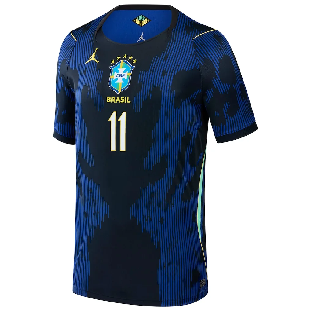Brazil Jordan Stadium Away Shirt 2026 - Kids with Raphinha 11 printing — view 2