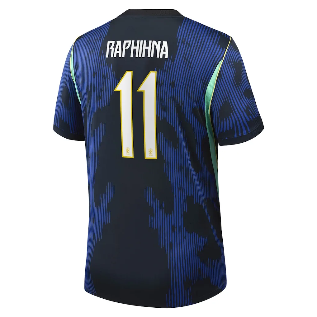 Brazil Jordan Stadium Away Shirt 2026 - Kids with Raphinha 11 printing — view 3