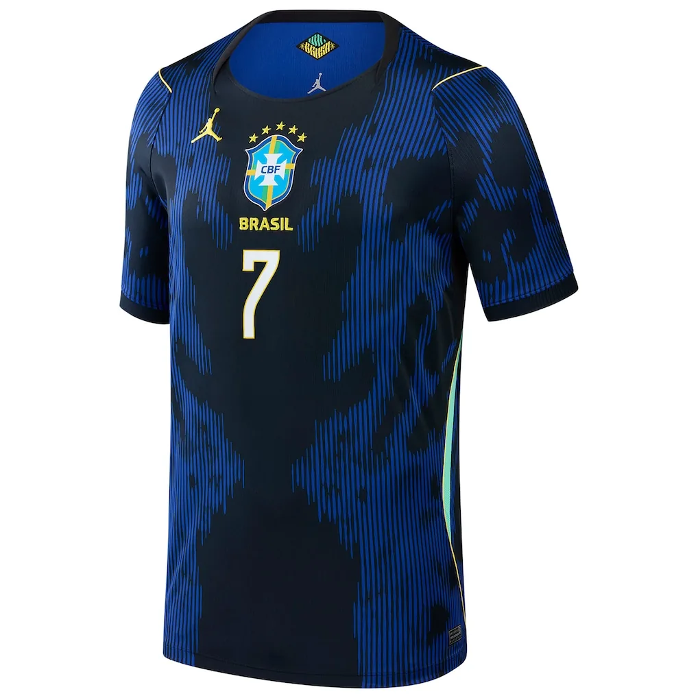 Brazil Jordan Stadium Away Shirt 2026 - Kids with Vini Jr. 7 printing — view 2