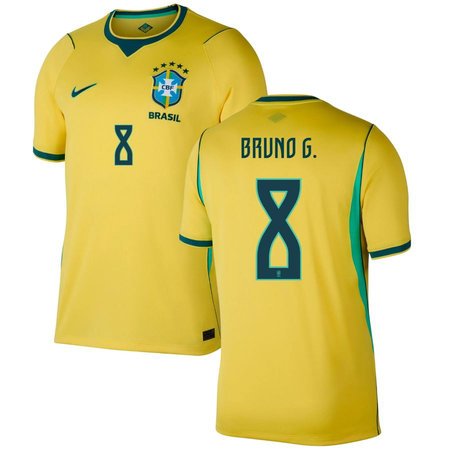 Bruno G. #8 Brazil Home Soccer jersey World Cup 2026 — view 1