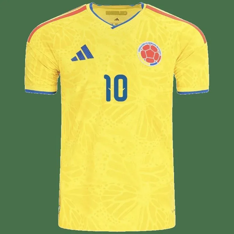 Carlos Valderrama Colombia 26/27 Authentic Home Jersey Soccer Football — view 3