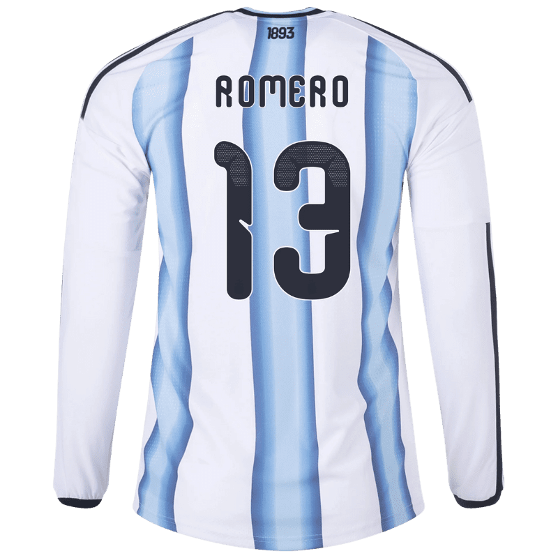 Christian Romero Argentina 26/27 Long Sleeve Authentic Home Jersey