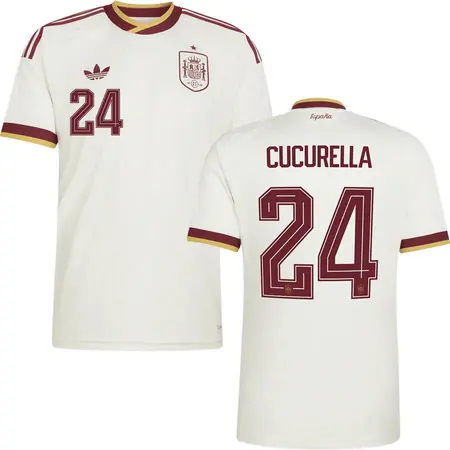 CUCURELLA #24 Spain Away Soccer jersey World Cup 2026