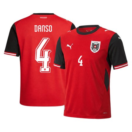 DANSO #4 Austria Home Soccer jersey World Cup 2026 — view 1