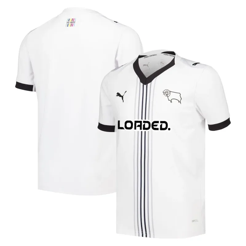 Camisa Derby County Início 2026-27 – Conjunto de futebol infantil, inclui camisa e shorts