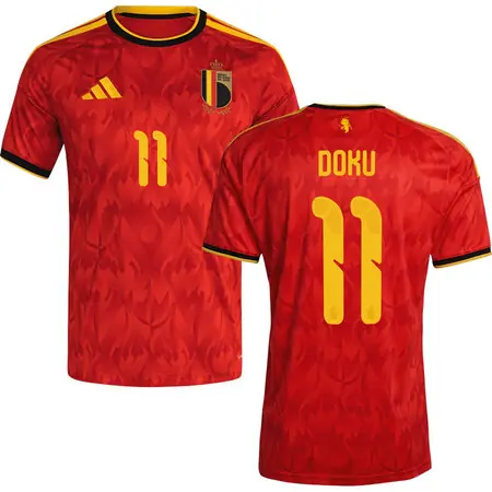 DOKU #11 Belgium Home Soccer jersey World Cup 2026
