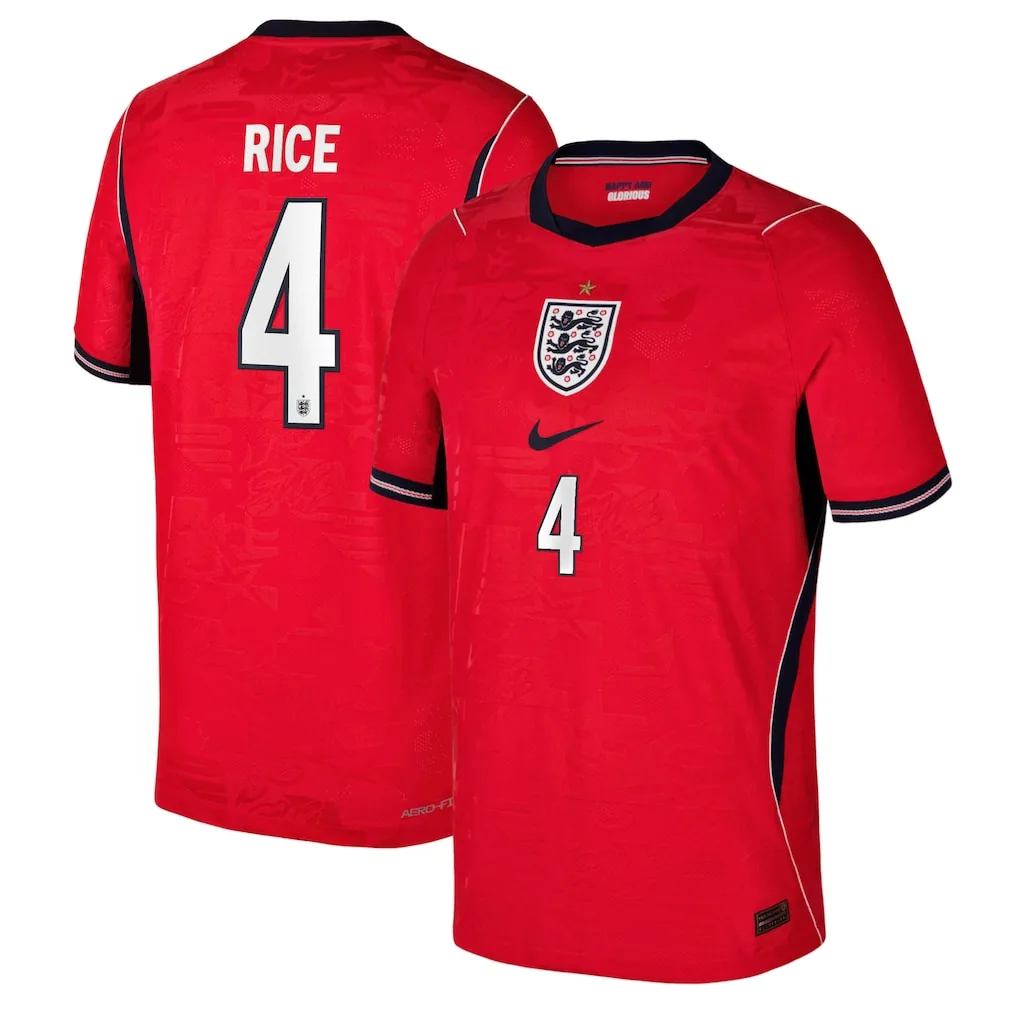 England Nike Away Aero-FIT Match Shirt 2026 - Kids with Rice 4 printing