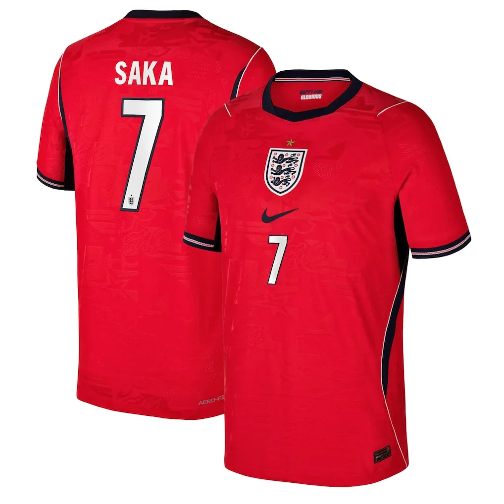 England Nike Away Aero-FIT Match Shirt 2026 - Kids with Saka 7 printing — view 1