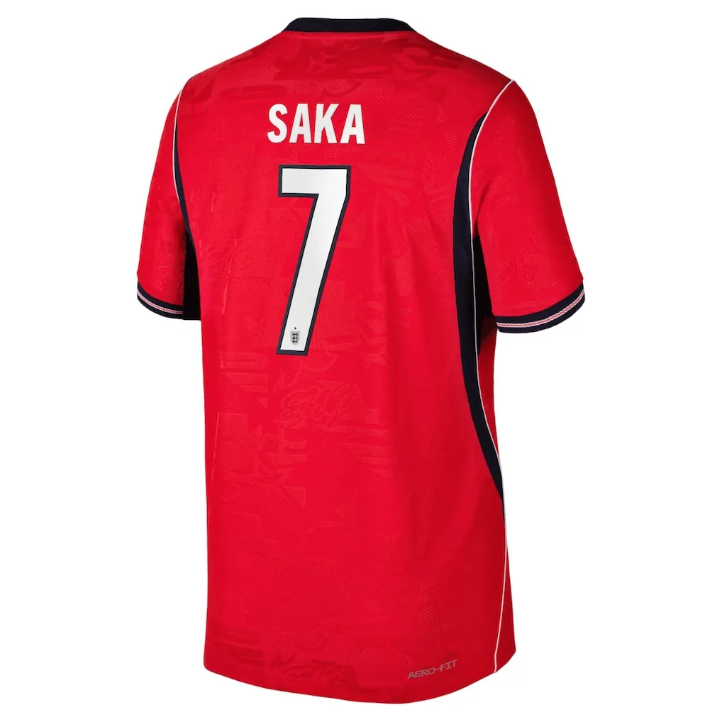 England Nike Away Aero-FIT Match Shirt 2026 - Kids with Saka 7 printing — view 3