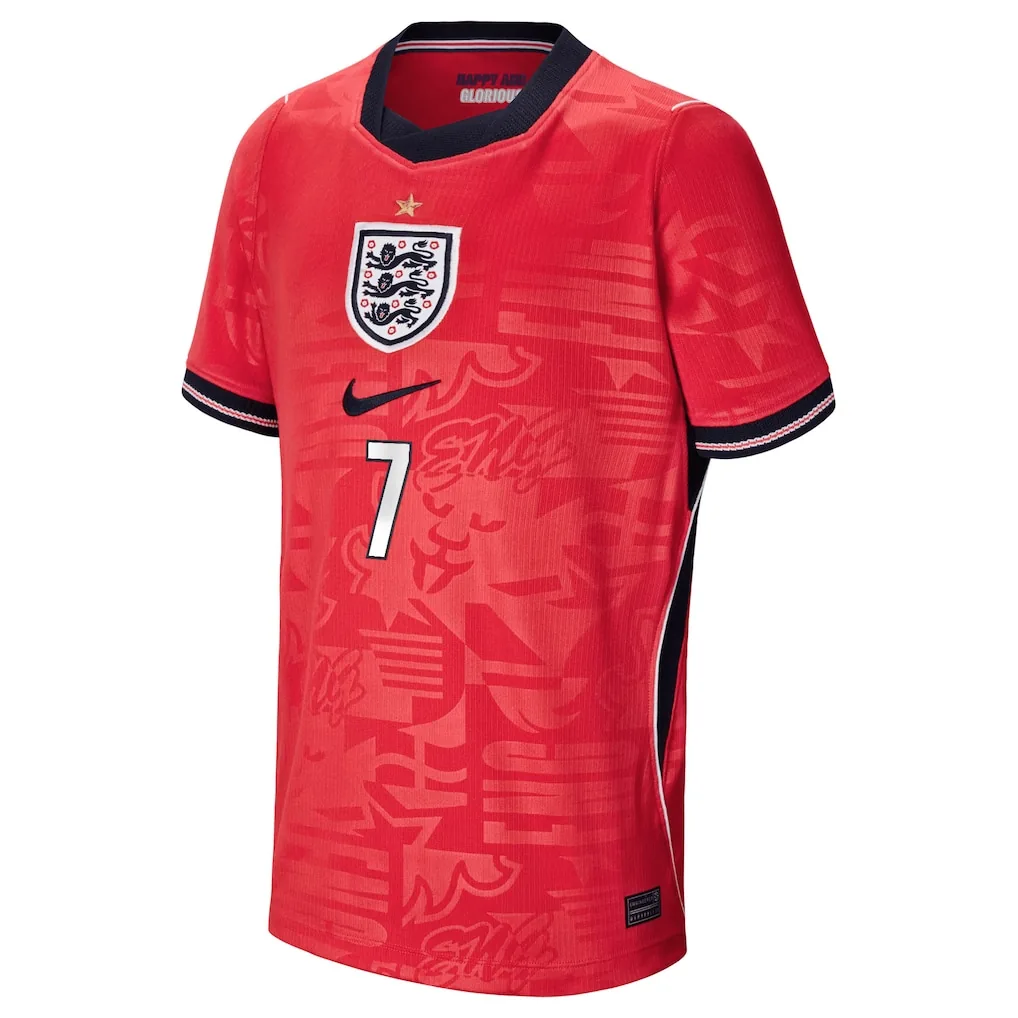 England Nike Away Stadium Shirt 2026 - Kids with Saka 7 printing — view 2