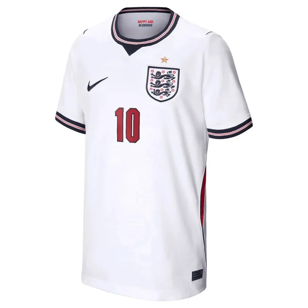 England Home Stadium Shirt 2026 - Kids with Bellingham 10 printing soccer set, Includes jersey and shorts — view 2