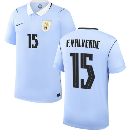 F.VALVERDE #15 Uruguay Home Soccer jersey World Cup 2026 — view 1