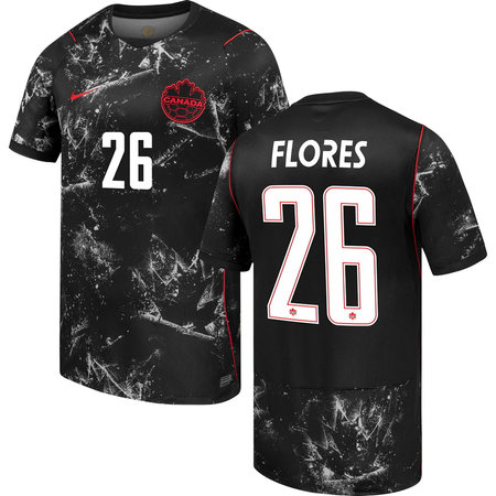 FLORES #26 Canada Away Soccer jersey World Cup 2026 — view 1