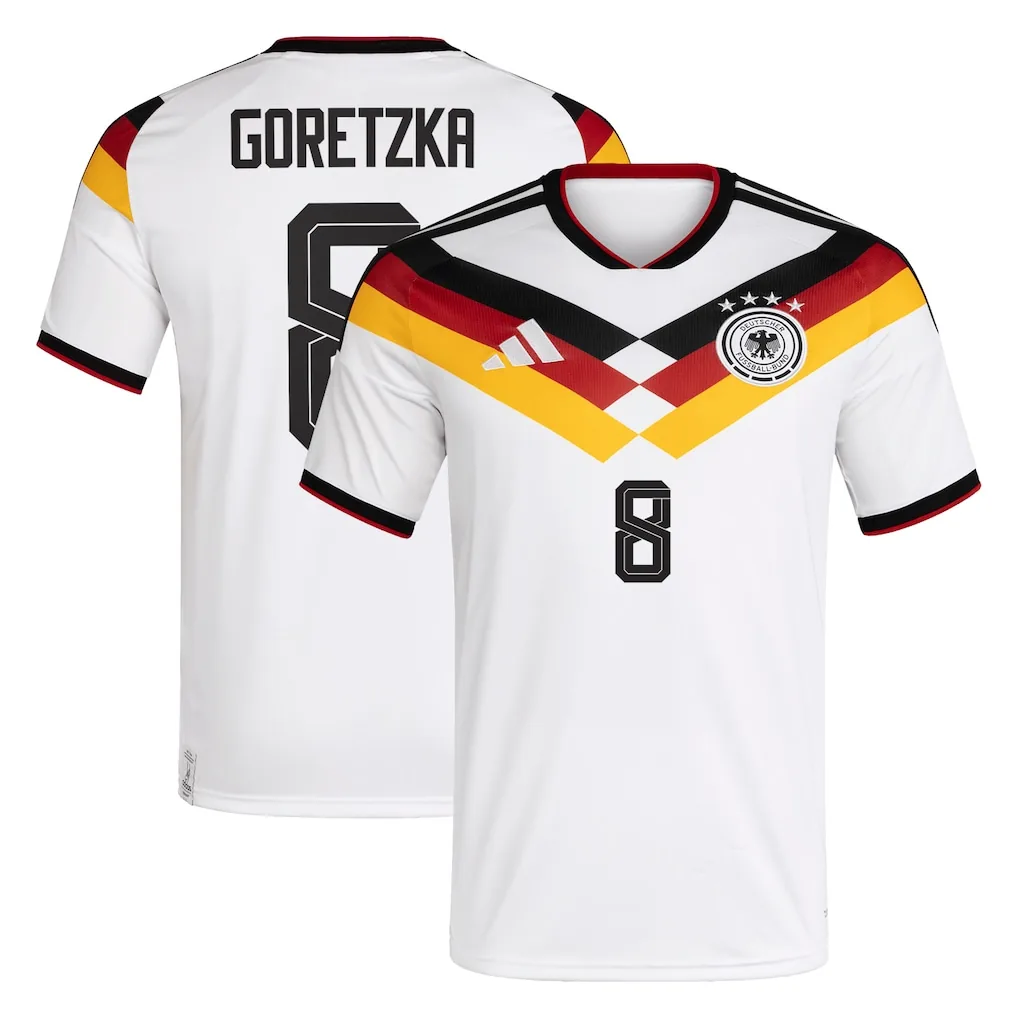 Germany National Team adidas Home Shirt 2026 with Goretzka 8 printing — view 1