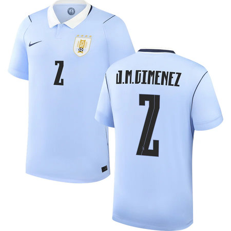 J.M.GIMENEZ #2 Uruguay Home Soccer jersey World Cup 2026 — view 1