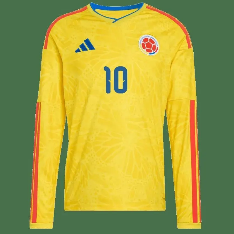 James Rodríguez Colombia 26/27 Long Sleeve Home Jersey — view 2
