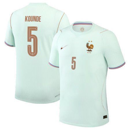 Jules Koundé #5 France Away Match Soccer jersey World Cup 2026 — view 1