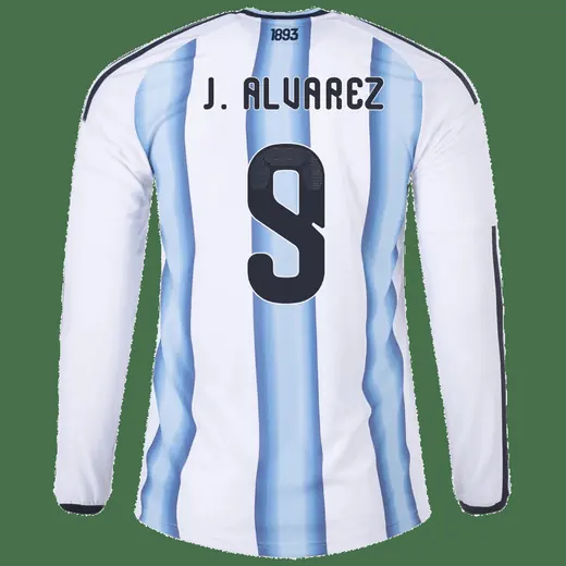 Julián Álvarez Argentina 26/27 Long Sleeve Authentic Home Jersey