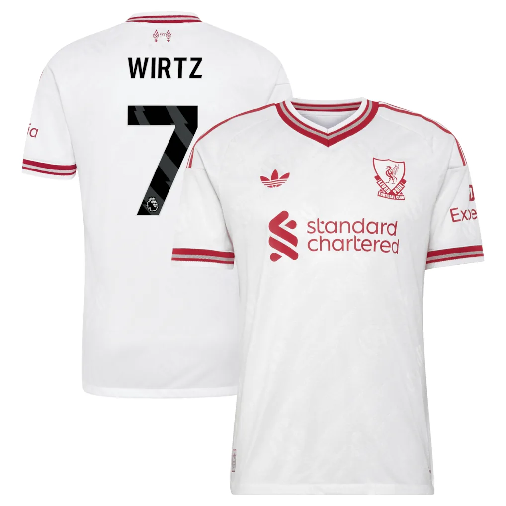Liverpool adidas Away Authentic Shirt 2026-27 with Wirtz 7 printing