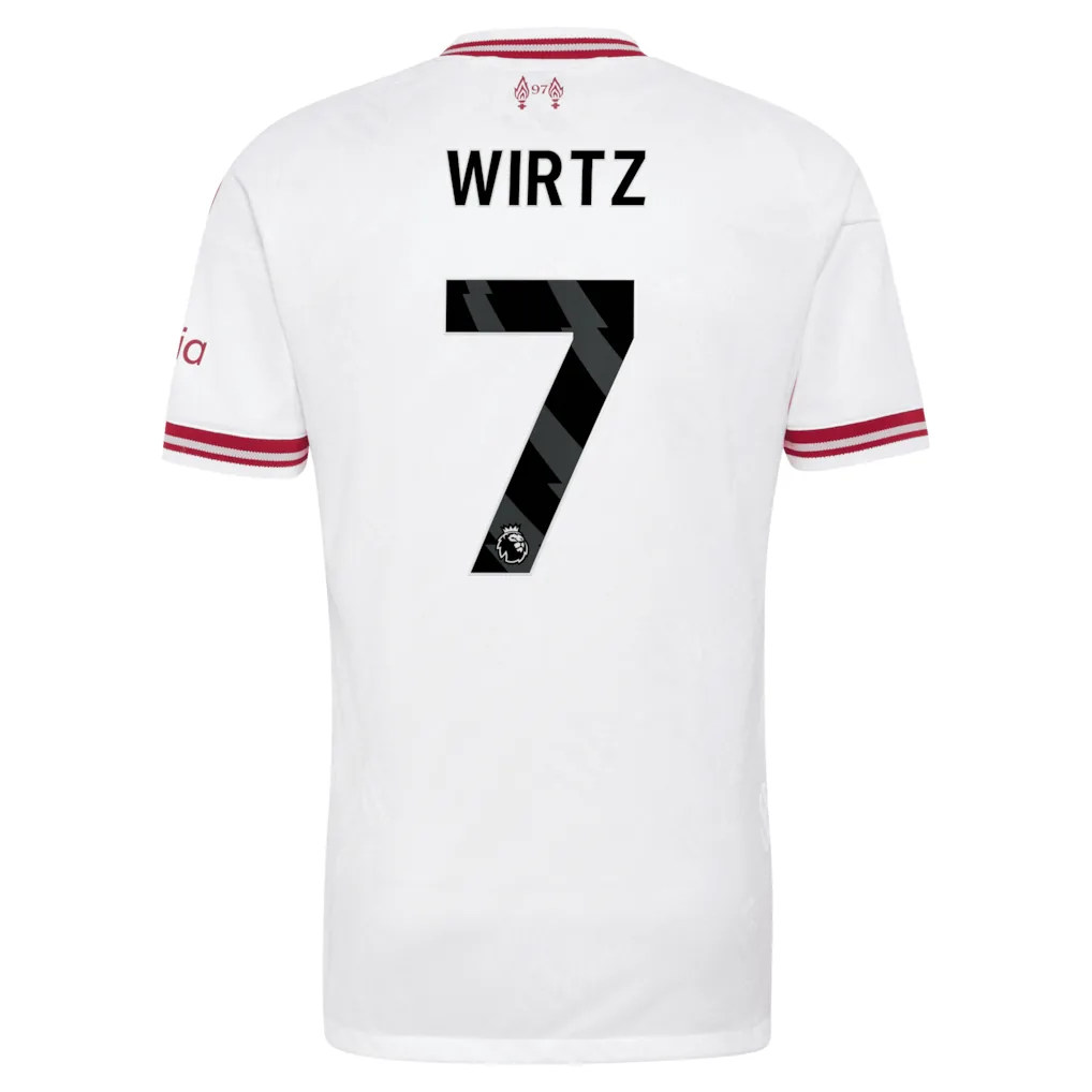 Liverpool adidas Away Authentic Shirt 2026-27 with Wirtz 7 printing — view 3