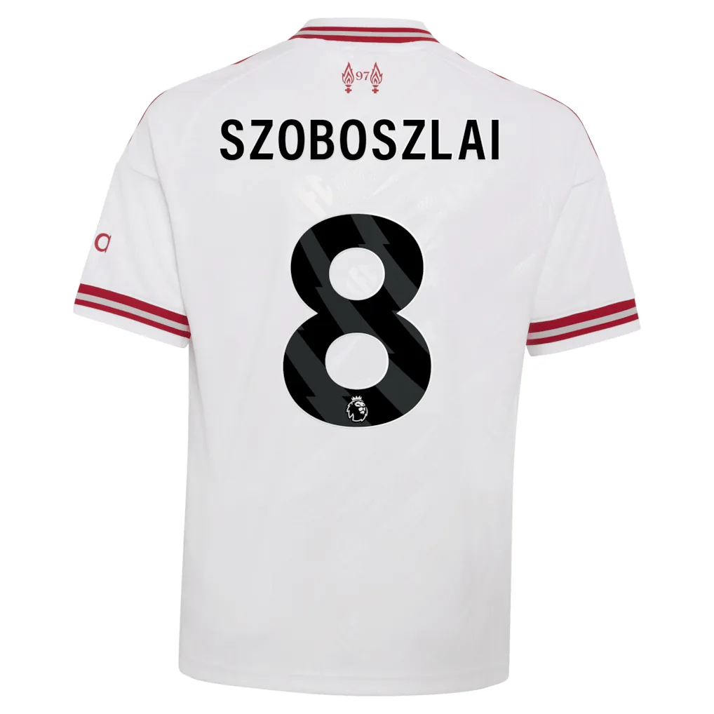 Liverpool adidas Away Shirt 2026-27 - Kids with Szoboszlai 8 printing — view 3