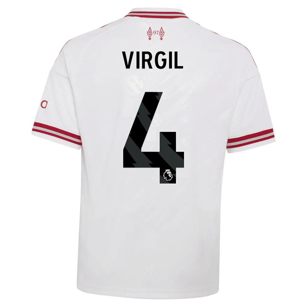 Liverpool adidas Away Shirt 2026-27 - Kids with Virgil 4 printing — view 3