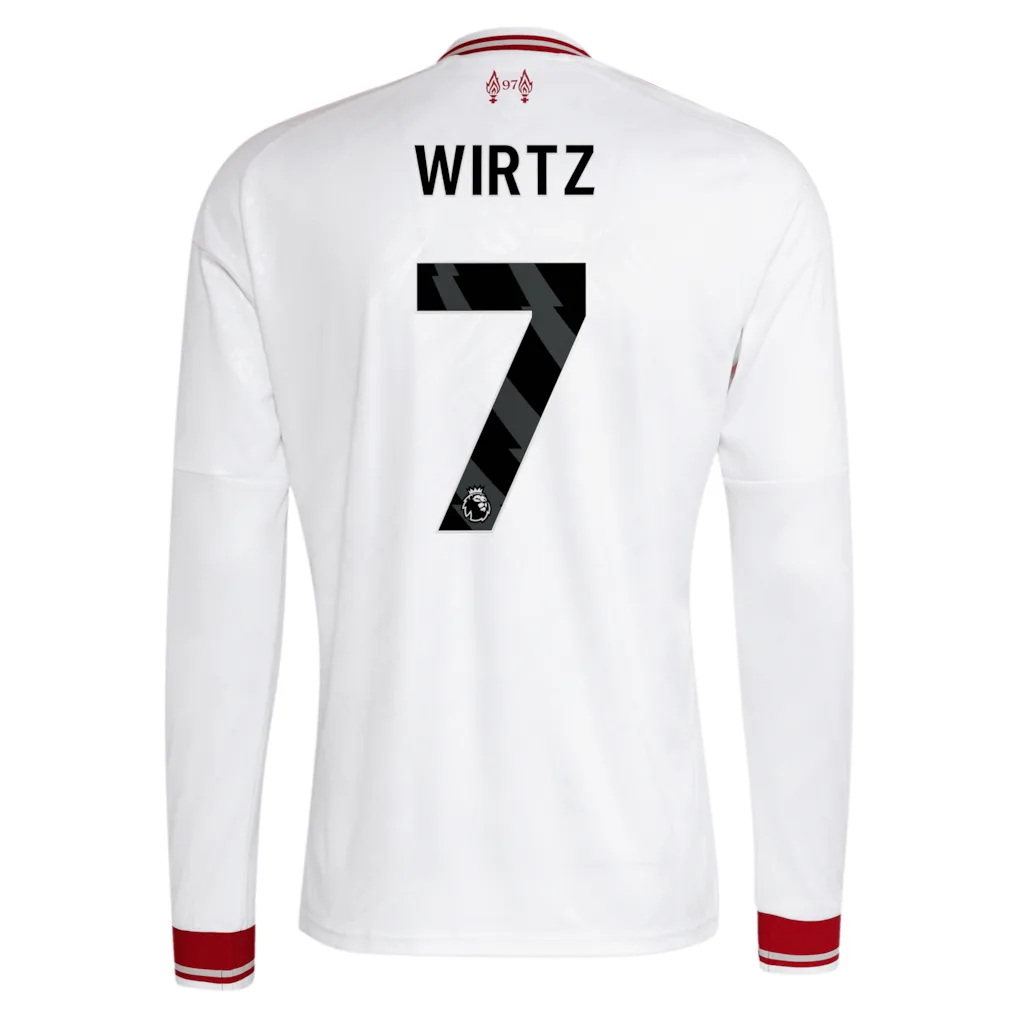 Liverpool adidas Away Shirt 2026-27 - Long Sleeve with Wirtz 7 printing — view 3