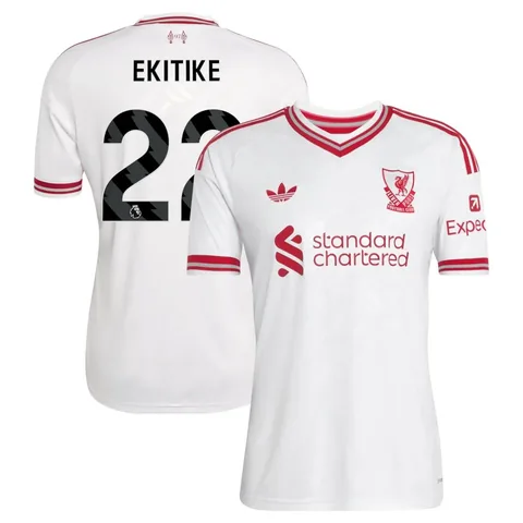 Liverpool adidas Away Shirt 2026-27 with Ekitike 22 printing