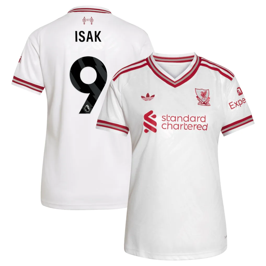 Liverpool adidas Away Shirt 2026-27 - Womens with Isak 9 printing
