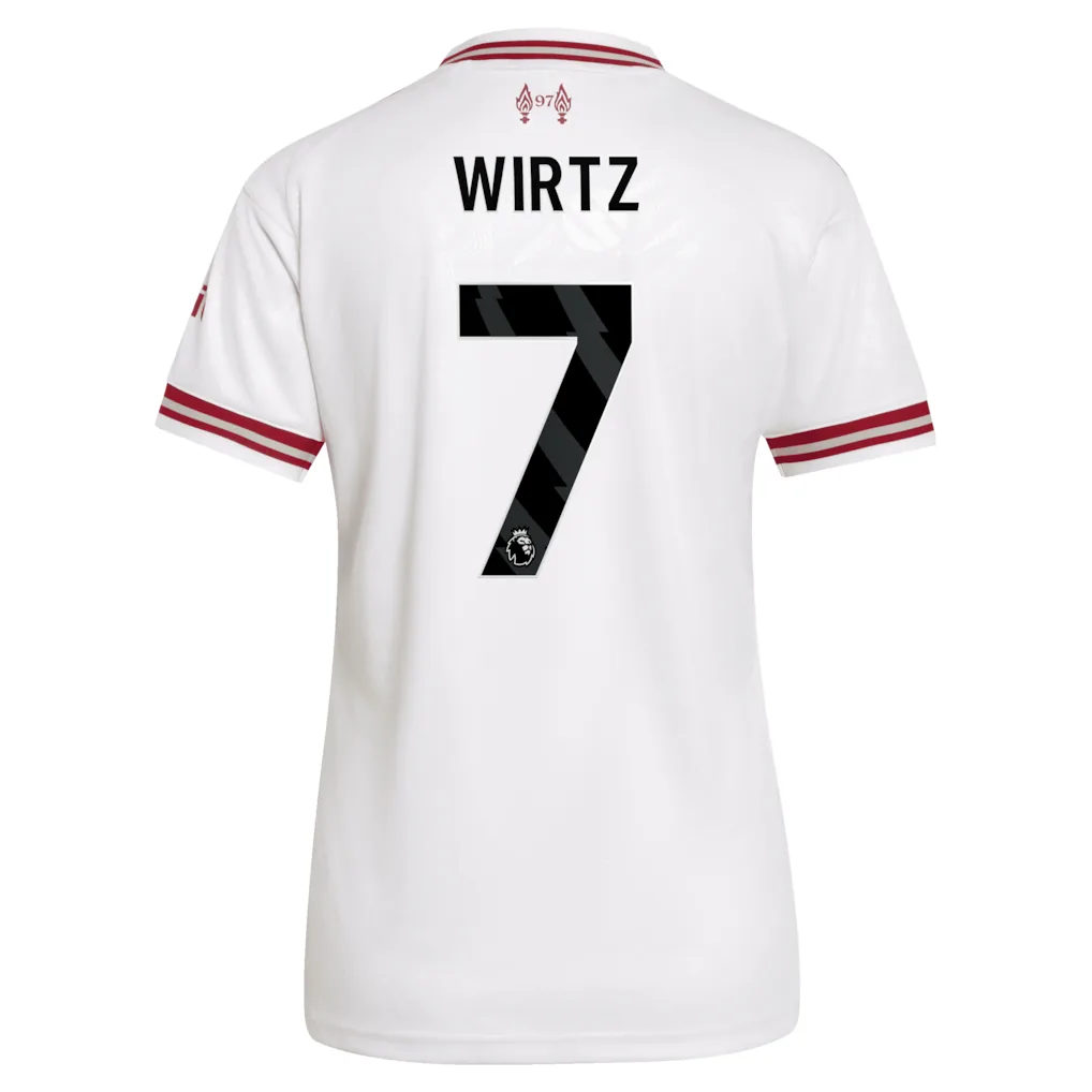 Liverpool adidas Away Shirt 2026-27 - Womens with Wirtz 7 printing — view 3
