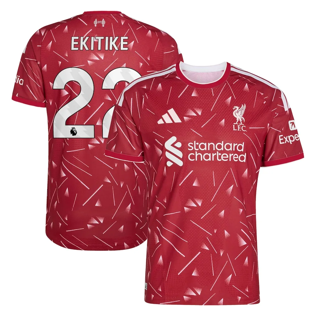 Liverpool adidas Home Authentic Shirt 2026-27 with Ekitike 22 printing — view 1