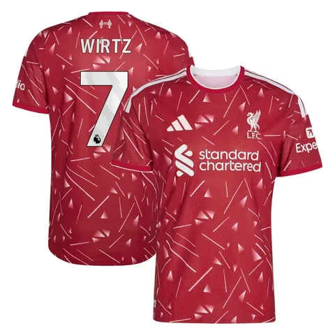 Liverpool adidas Home Authentic Shirt 2026-27 with Wirtz 7 printing