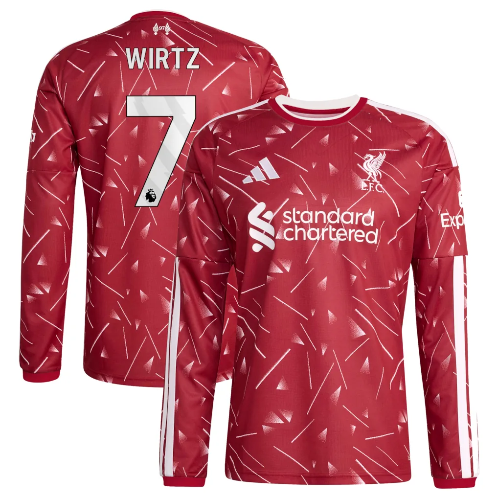 Liverpool adidas Home Shirt 2026-27 - Long sleeve with Wirtz 7 printing — view 1