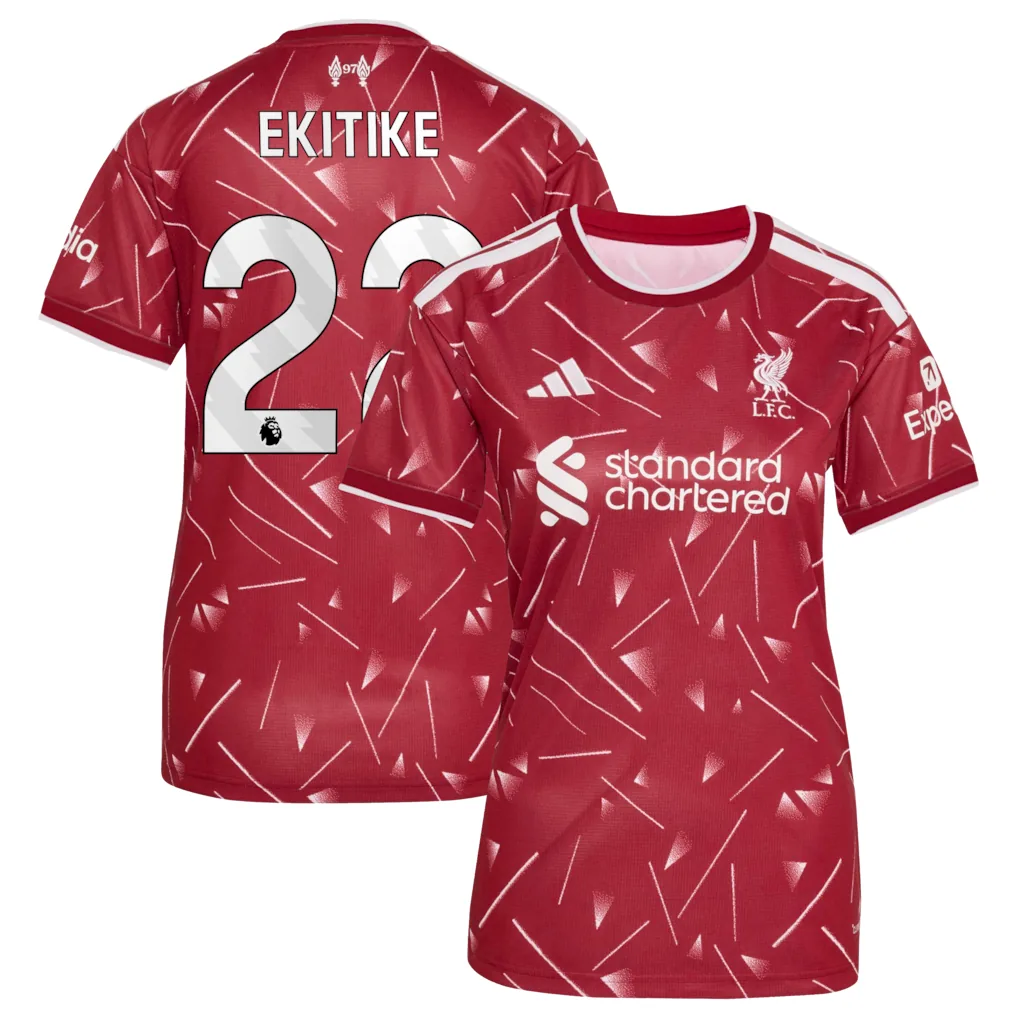 Liverpool adidas Home Shirt 2026-27 - Womens with Ekitike 22 printing
