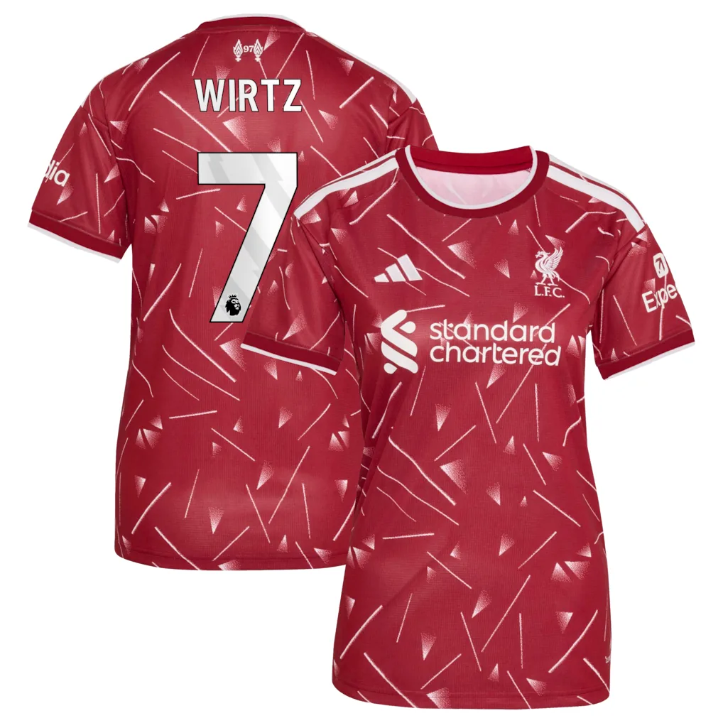 Liverpool adidas Home Shirt 2026-27 - Womens with Wirtz 7 printing — view 1