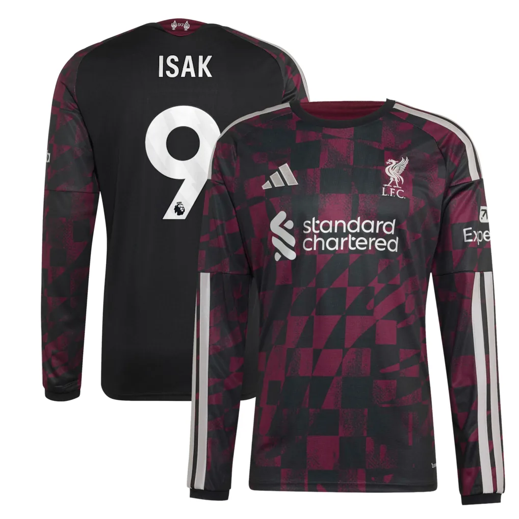 Liverpool adidas Third Shirt 2026-27 - Long Sleeve with Isak 9 printing
