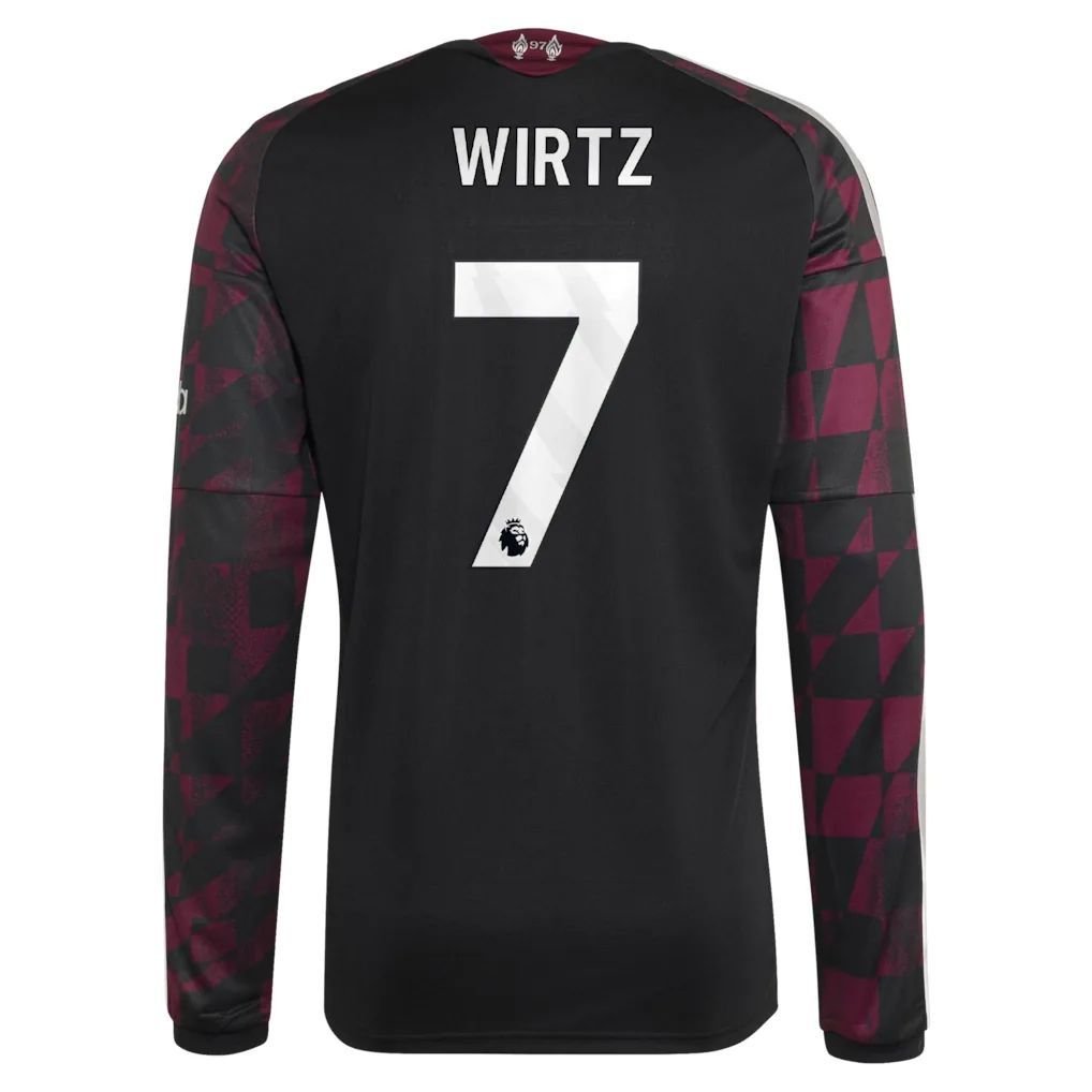 Liverpool Third Shirt 2026-27 - Long Sleeve with Wirtz 7 printing Soccer Football Jersey — view 3