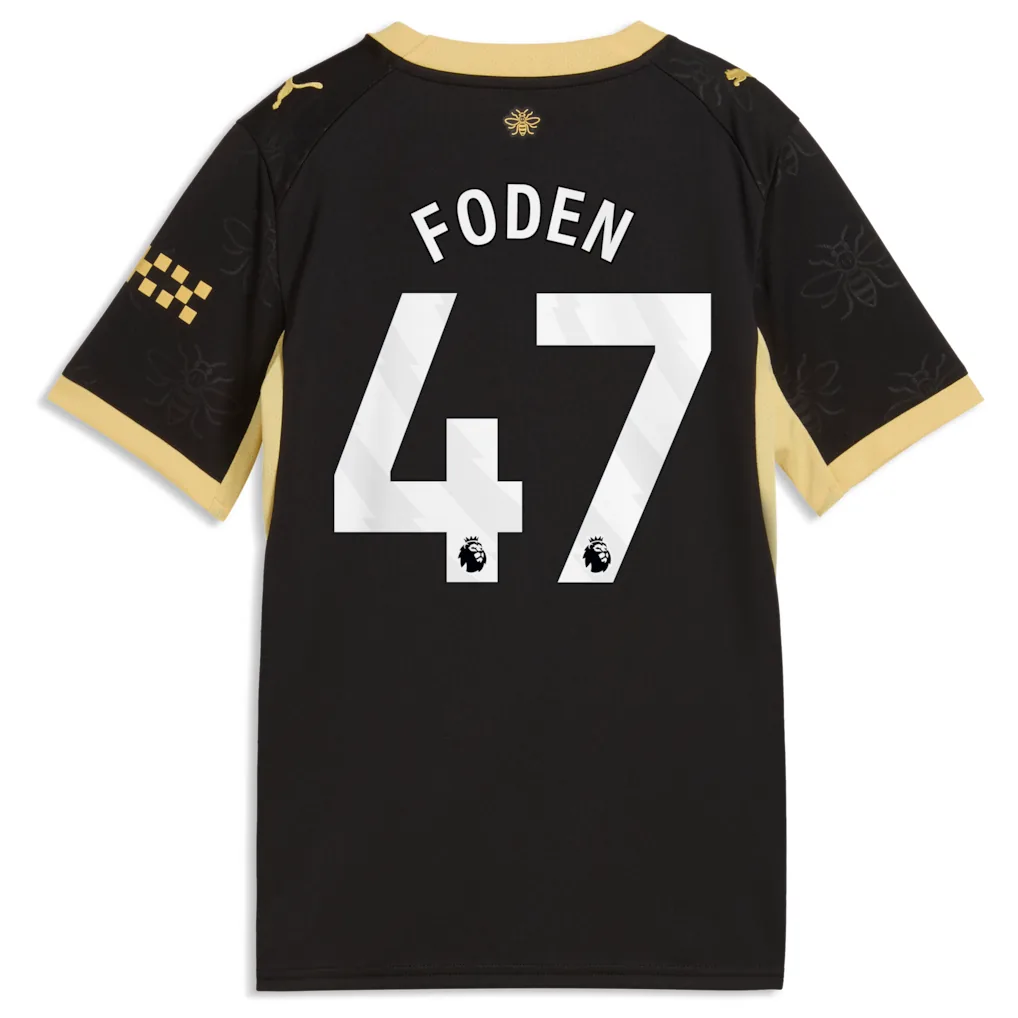 Manchester City Puma Away Shirt 2026-27 - Kids with Foden 47 printing — view 3